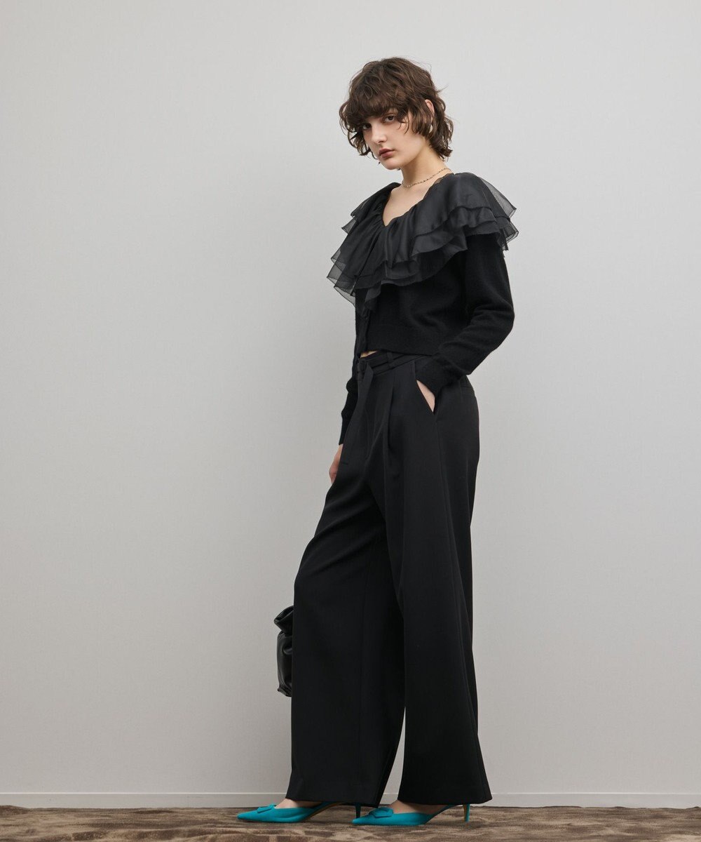 GRACE CONTINENTAL フリルニットカーディガン 