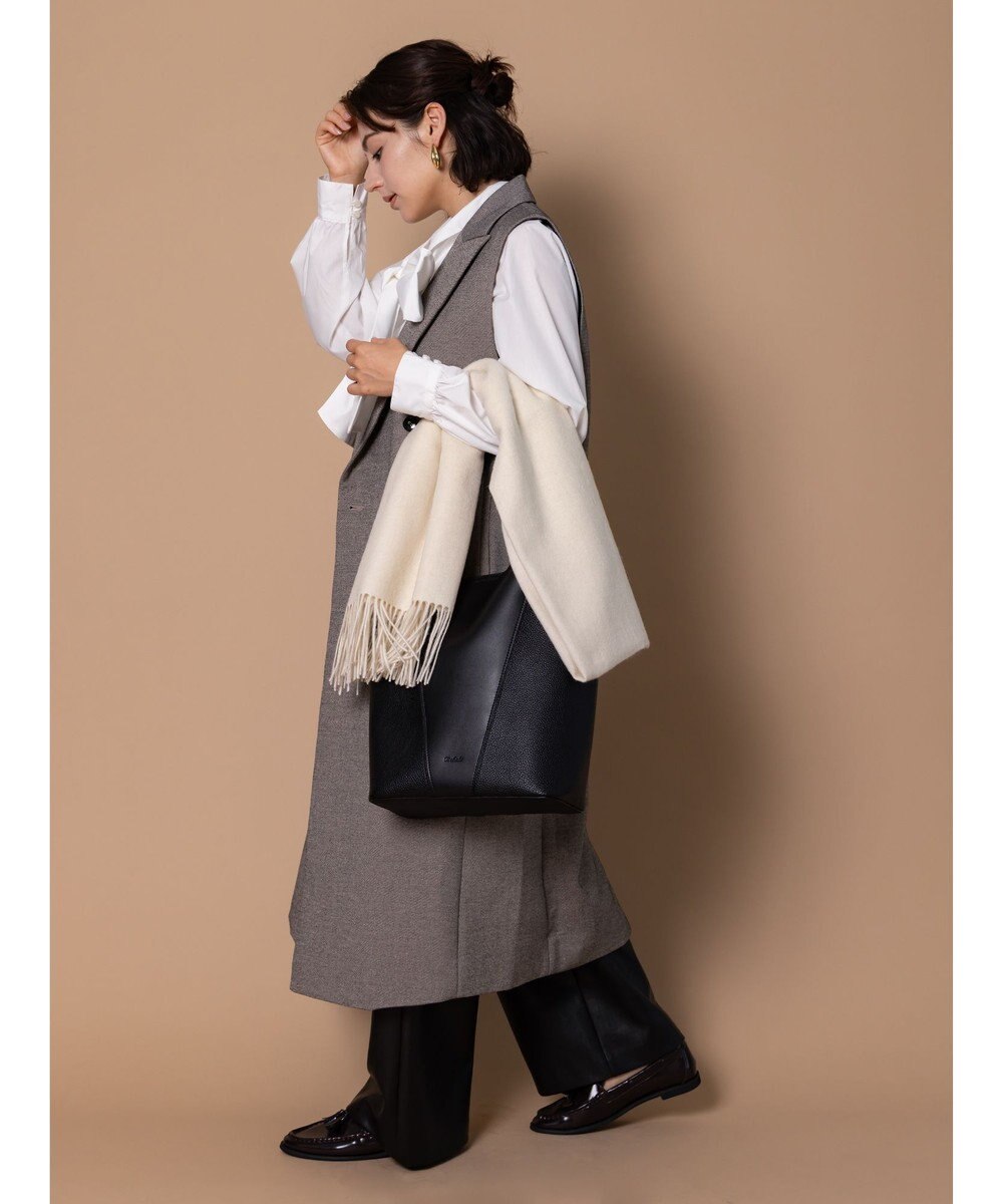 Te chichi 【泉 里香さん着用・Oggi.jp10/23掲載】ツイードロングジレ（セットアップ可） 