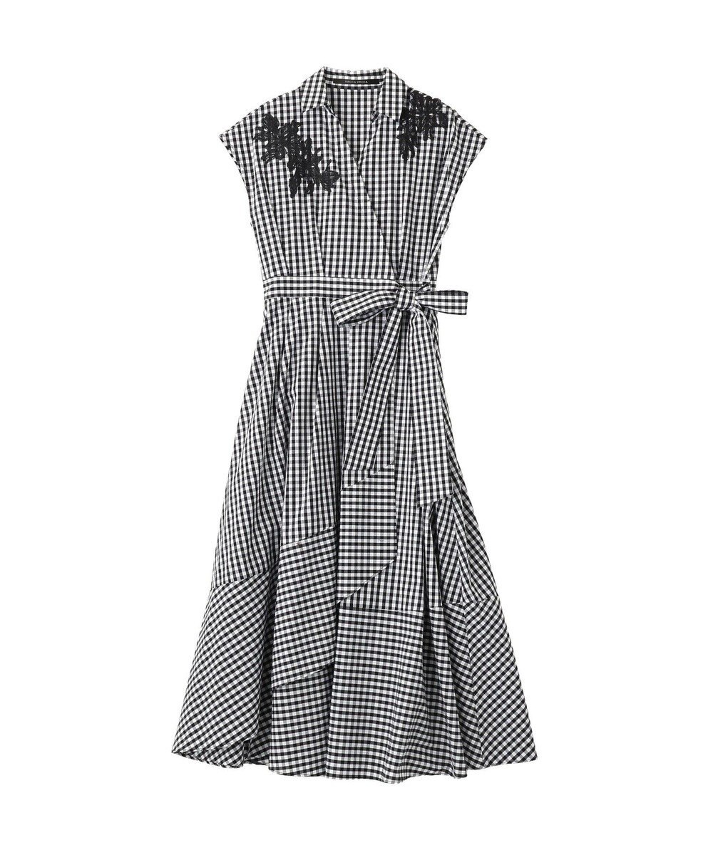 YECCA VECCA フラワーレースカシュクールワンピース 