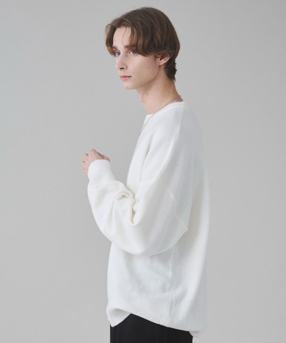 WEGO 【ユニセックス着用ITEM/SMLサイズ展開】アクセ付きワンポイントニットプルオーバー 