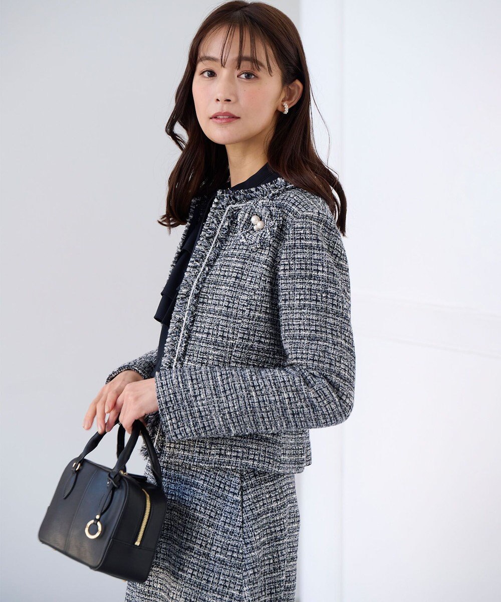 組曲 ツイードパールコサージュ 