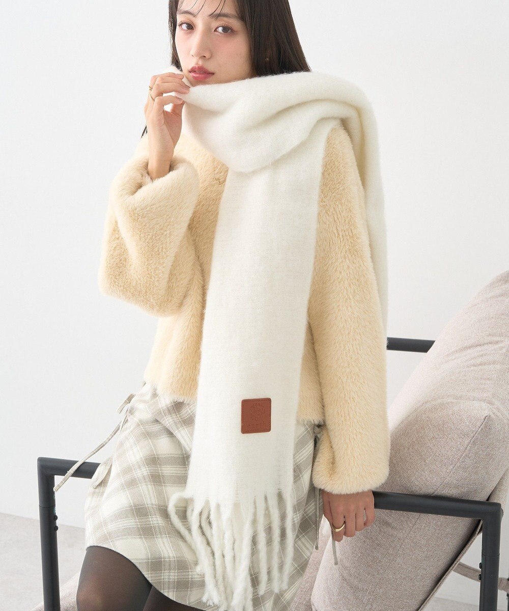 earth music&ecology ワンポイントビッグマフラー 