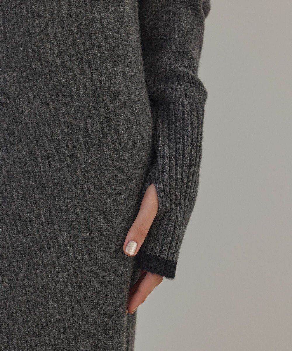 GRACE CONTINENTAL バイカラーオフショルニットワンピース 