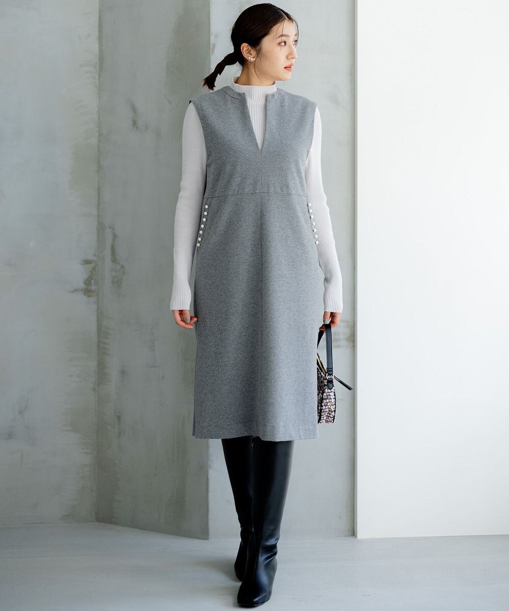 組曲 ホールガーメント ハイネックニット 