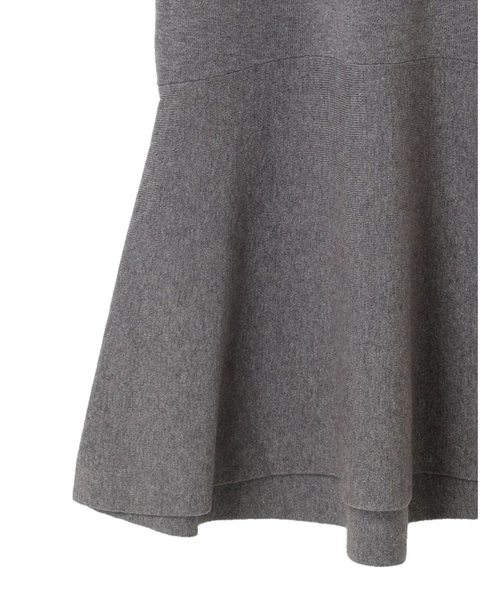 earth music&ecology 袖シアーフリルニットワンピース 