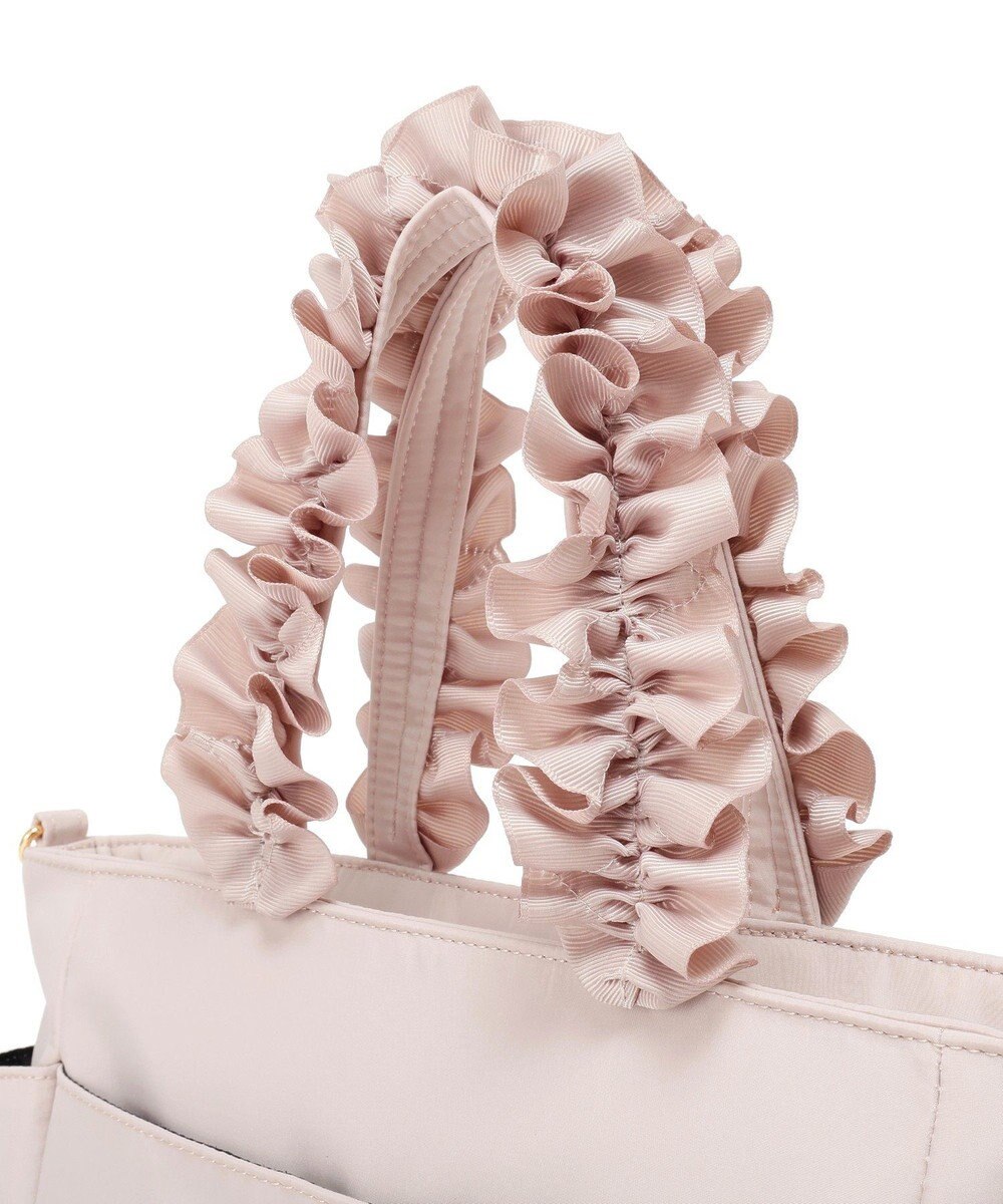 Maison de FLEUR 撥水加工フリルハンドル2Wayトートバッグ 