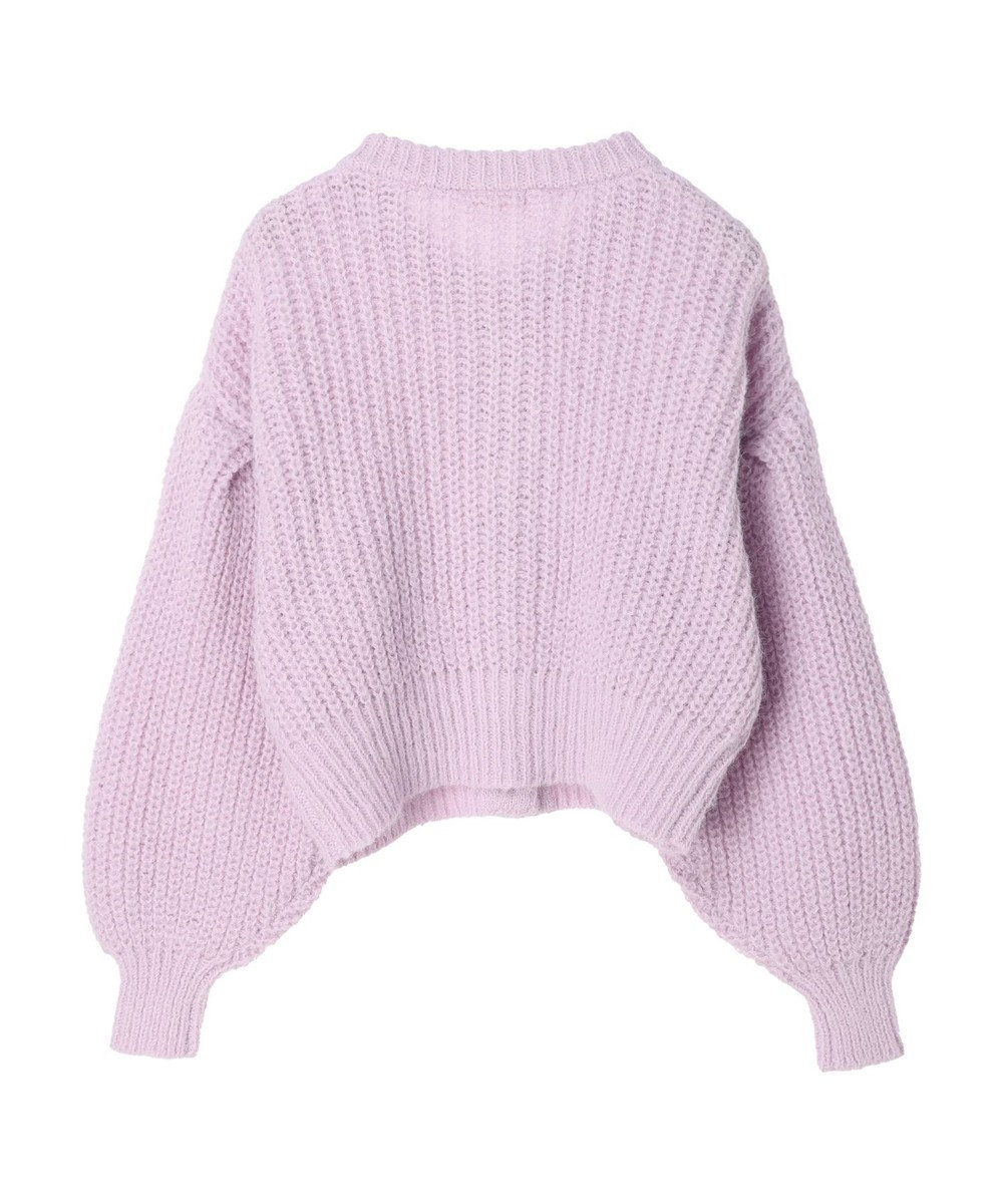 earth music&ecology ヘアリーショートニットカーディガン 