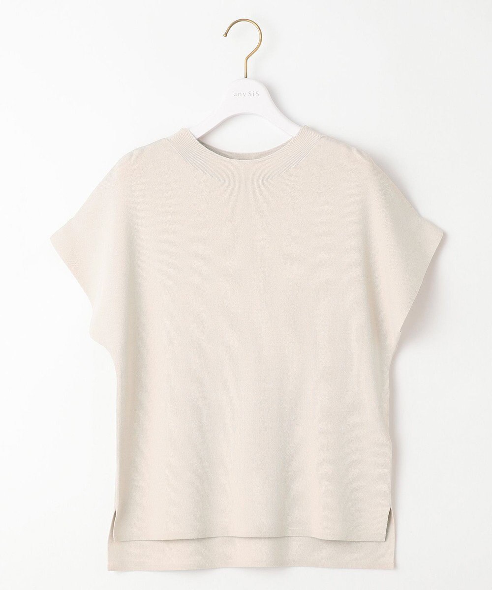 ANY SIS 【洗える】ボトルネックフレンチスリーブ ニットT 