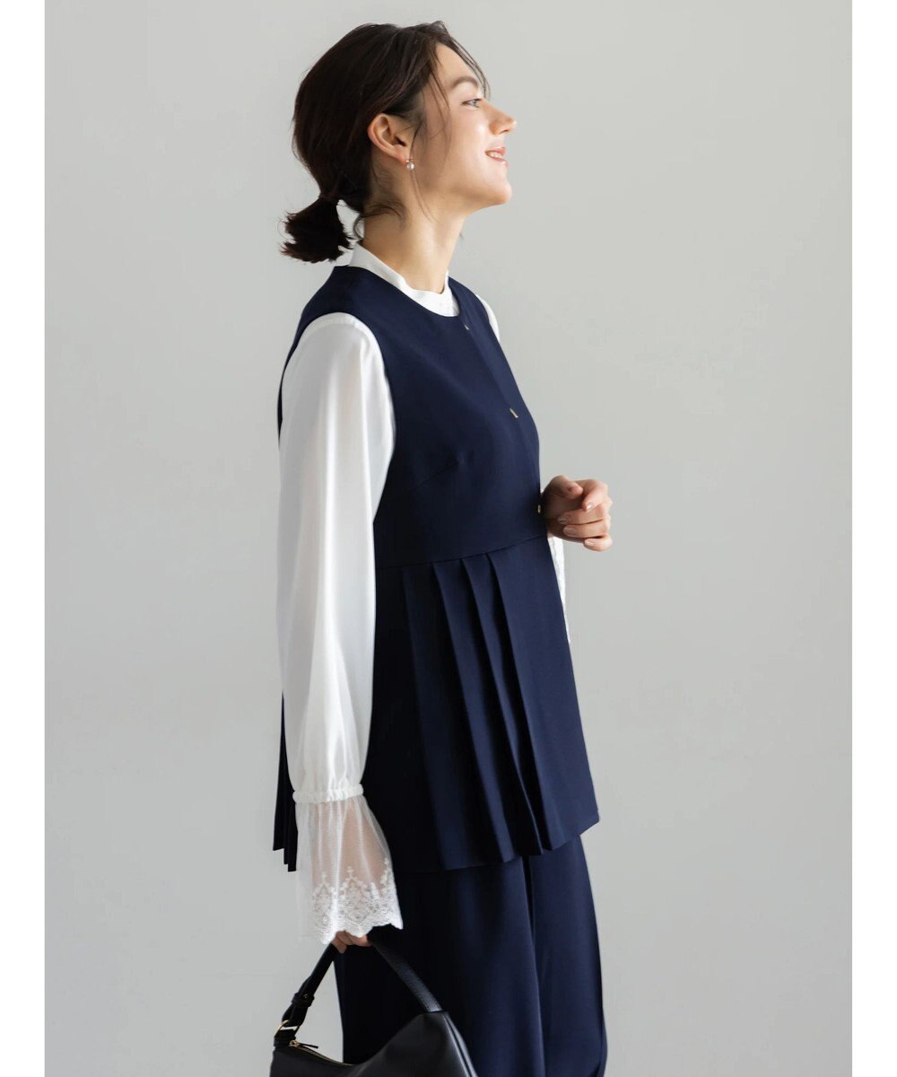 Te chichi 【セレモニーアイテム】サイドプリーツペプラムジレ（セットアップ可） 