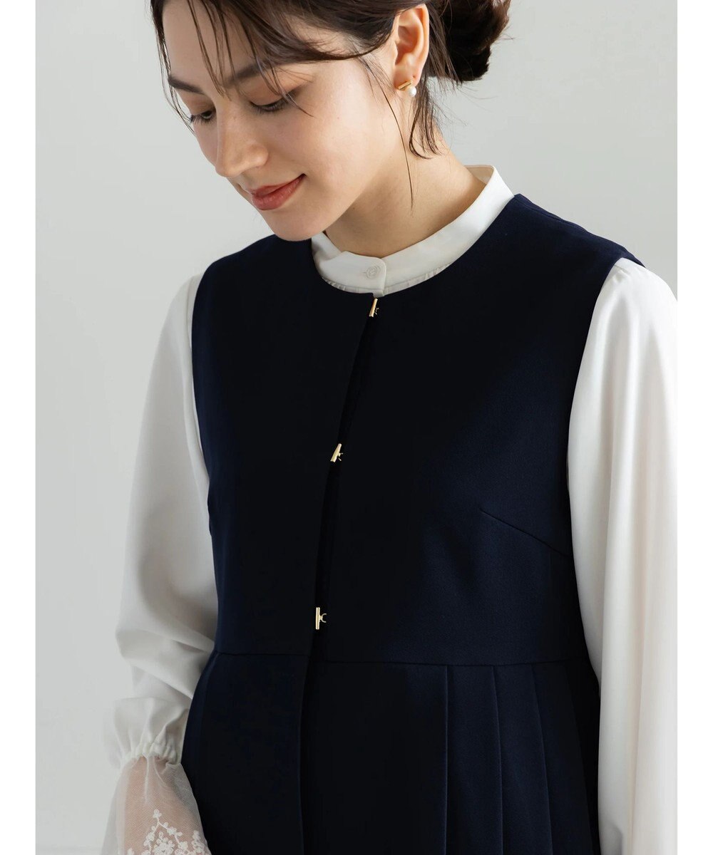 Te chichi 【セレモニーアイテム】サイドプリーツペプラムジレ（セットアップ可） 