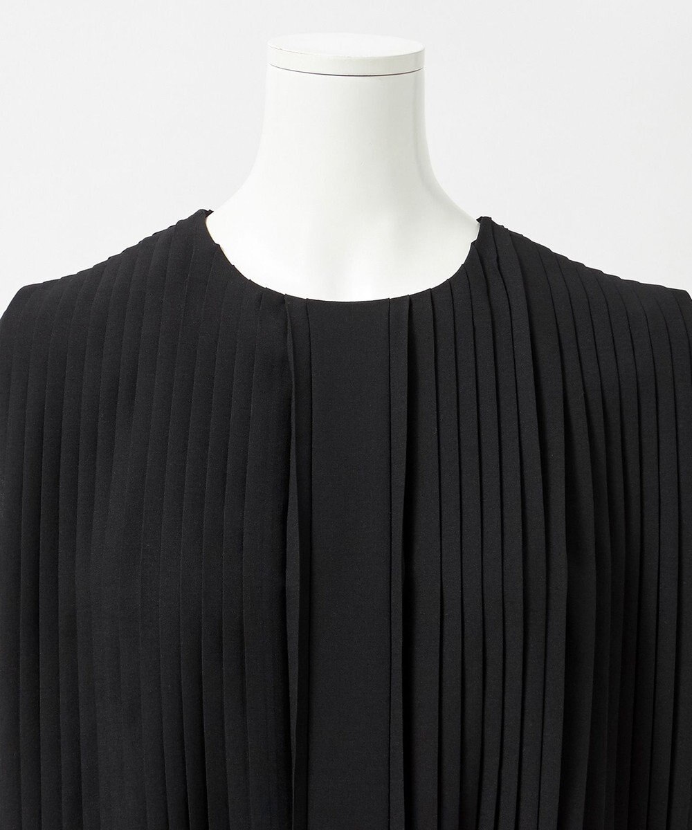 23区 【エステータ】ウールトロドライストレッチ プリーツコンビ ワンピース 