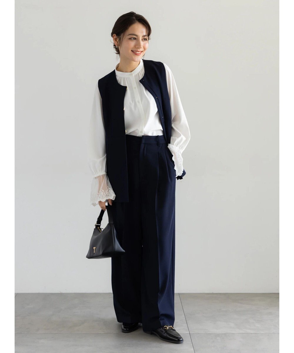 Te chichi 【セレモニーアイテム】サイドプリーツペプラムジレ（セットアップ可） 