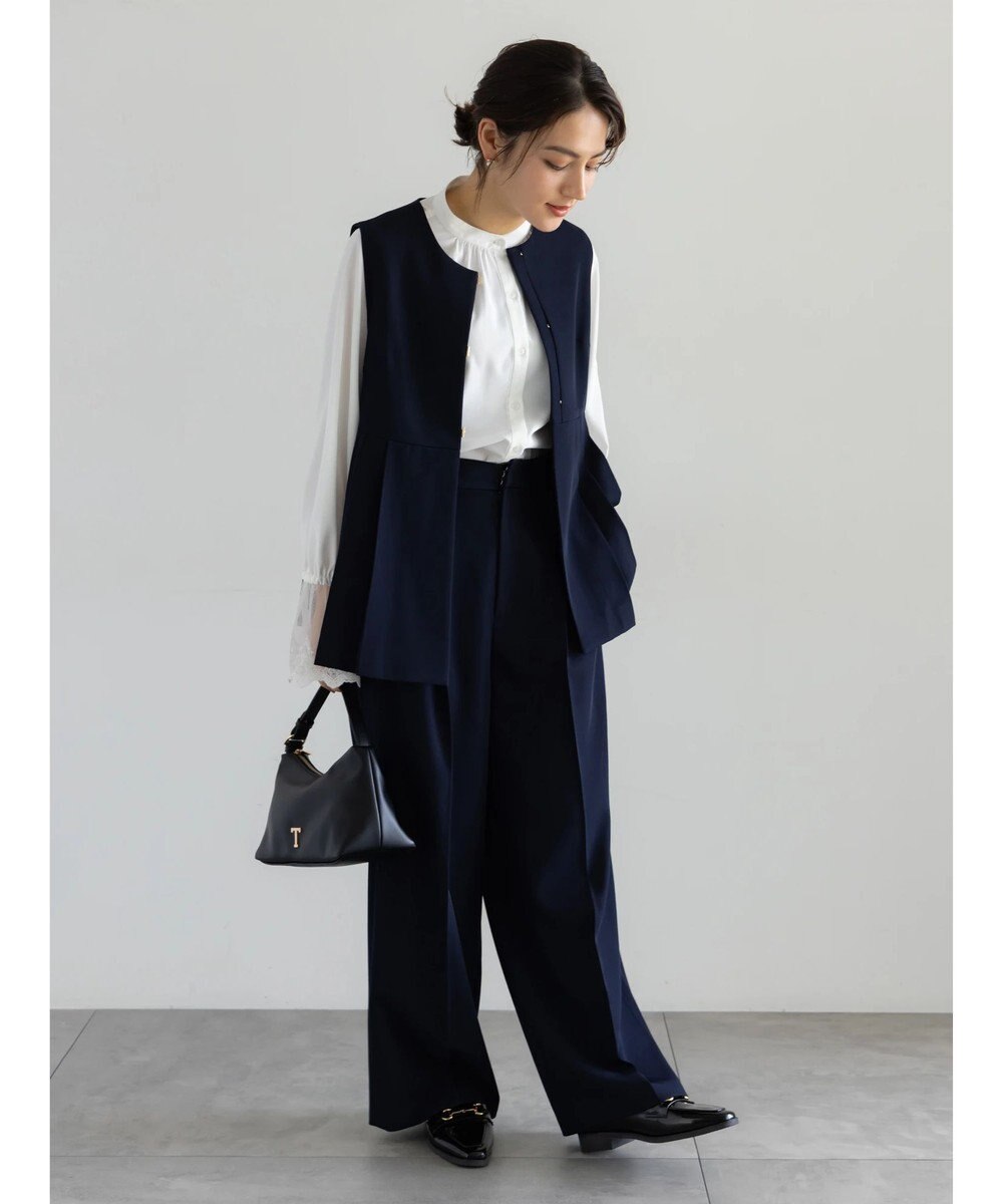 Te chichi 【セレモニーアイテム】サイドプリーツペプラムジレ（セットアップ可） 