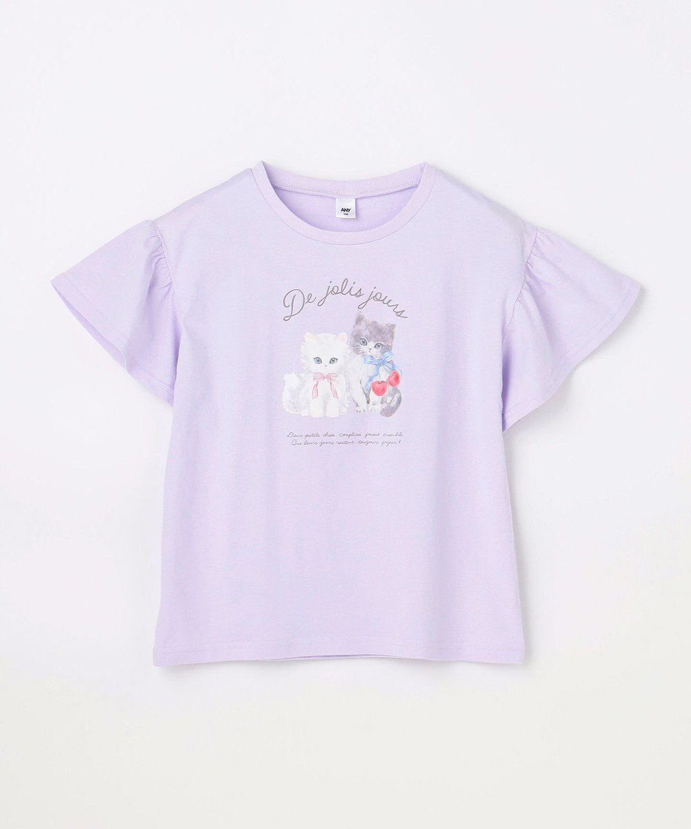 ANY KIDS 【綿100%】ドロップショルダー アニマルプリントTシャツ 