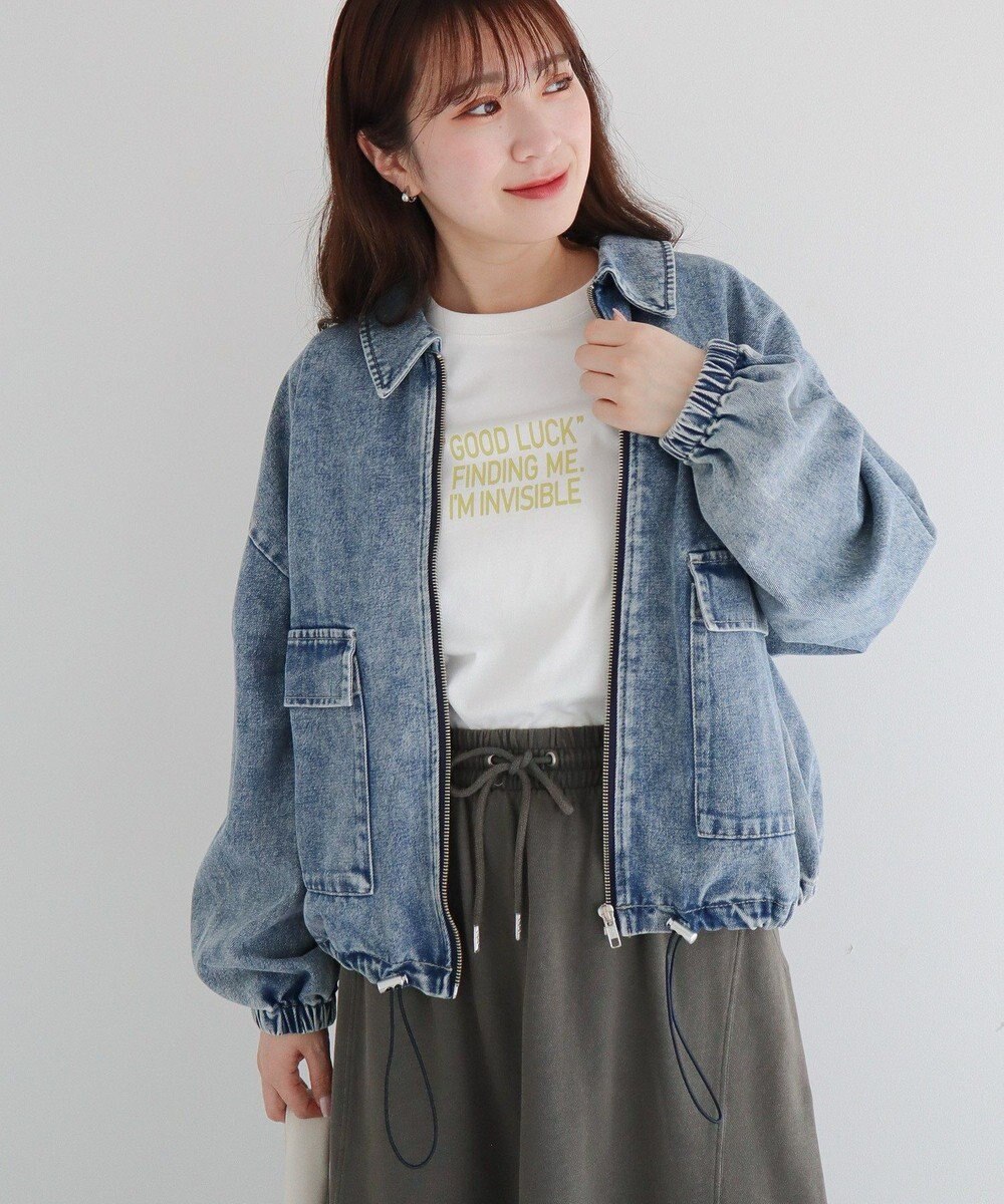 Green Parks ・ＥＬＥＮＣＡＲＥ　ＤＵＥ　デニムステンカラーブルゾ 