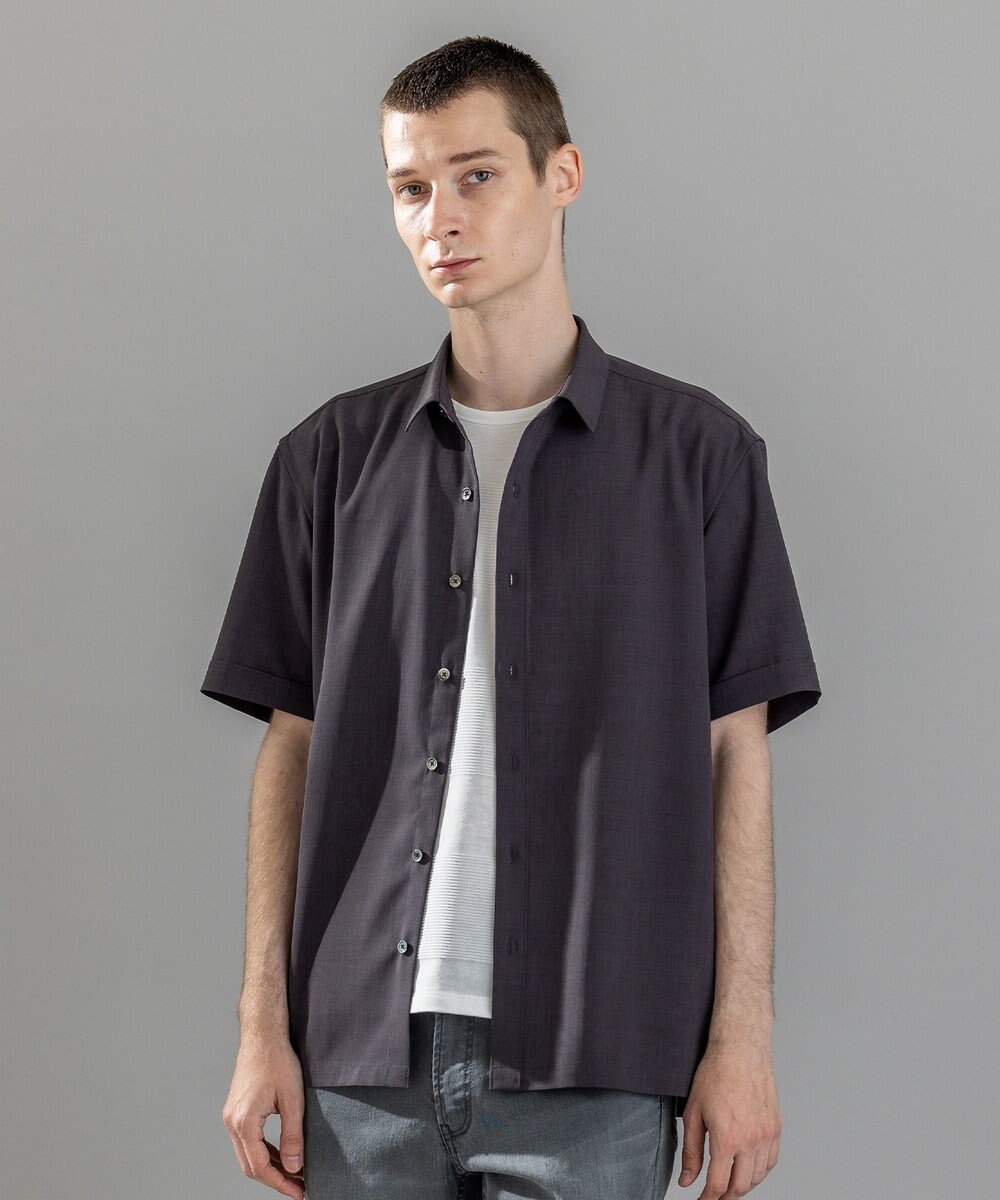 JOSEPH HOMME 【新柄】テクノボイルストレッチ レギュラーカラー半袖シャツ 