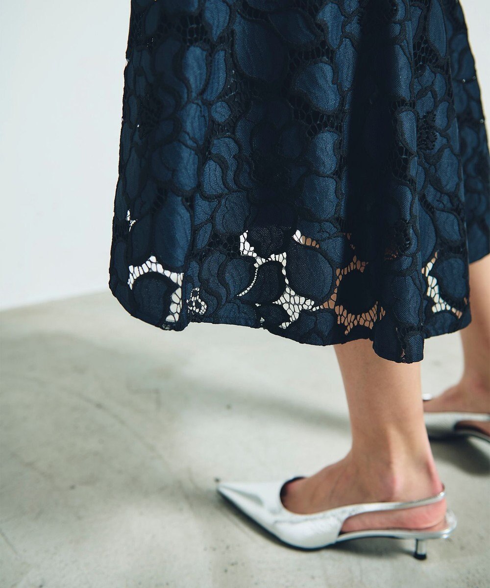 GRACE CONTINENTAL ローズレーススカート 