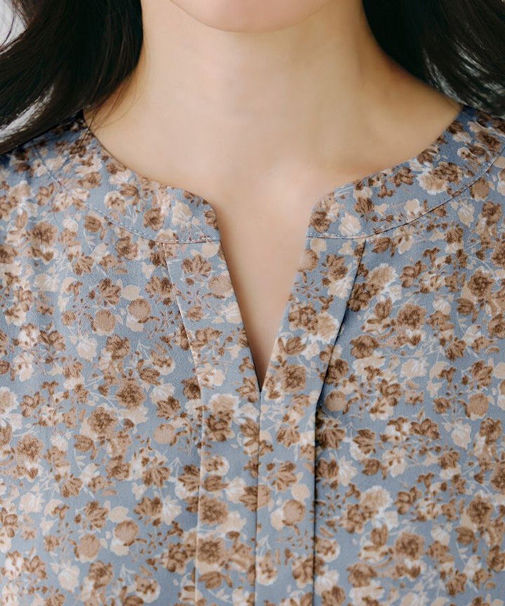 Tiaclasse 【洗える】キャンディースリーブ花柄ワンピース 