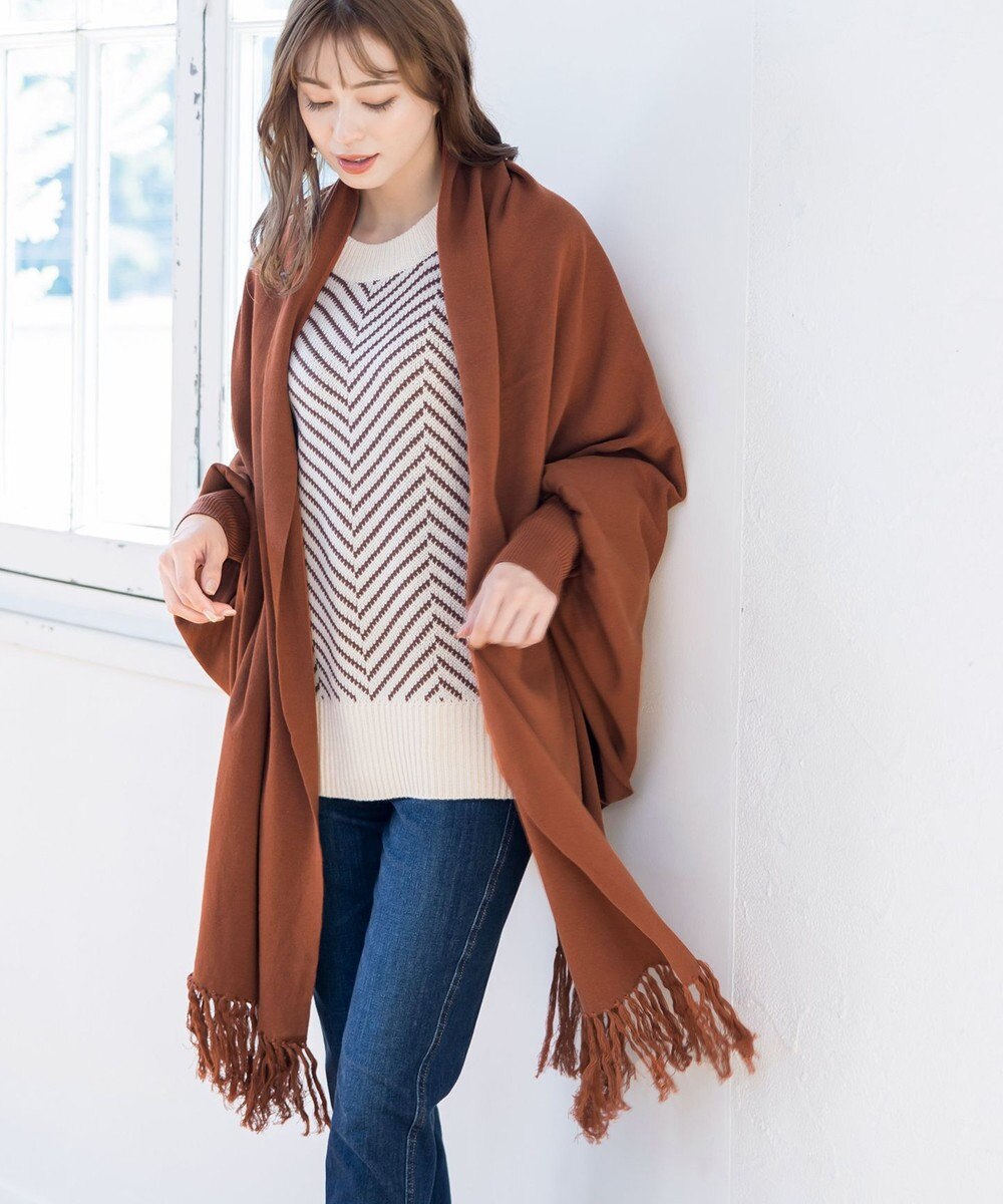 Tiaclasse 【洗える】ストール風カーディガン 