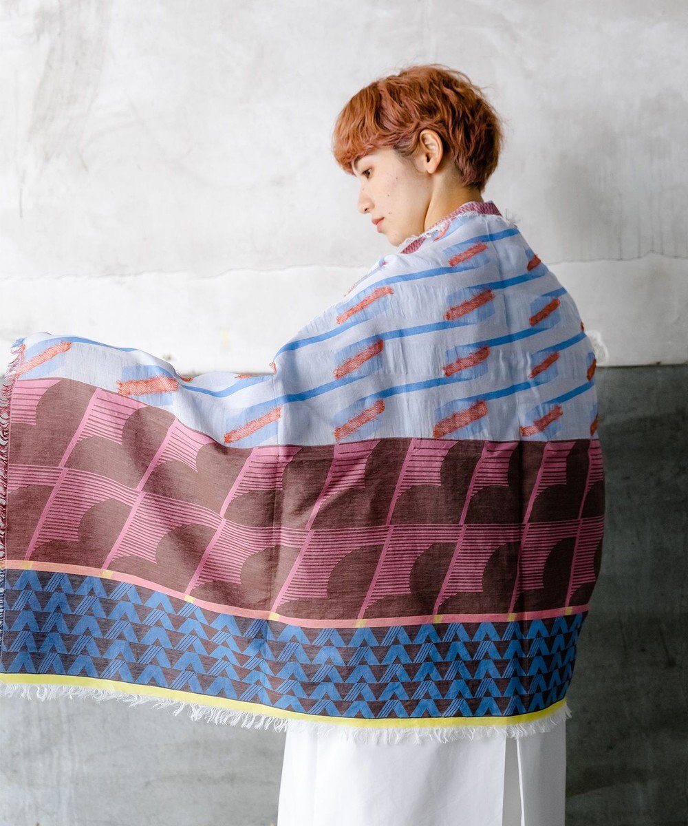 POLS コットン・キュプラ FUSAスカーフ 