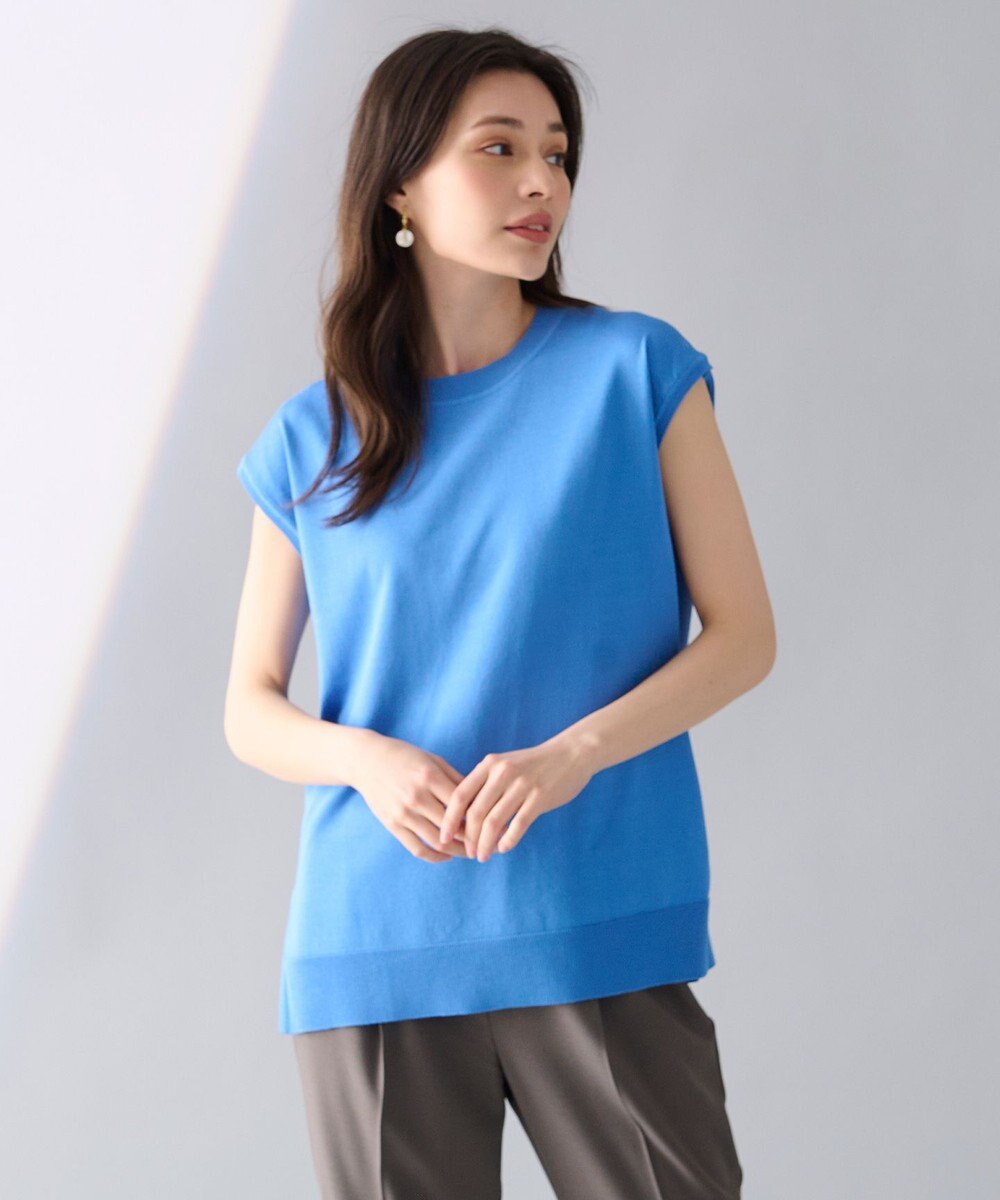 ANY 【洗濯機可】フレンチスリーブニットプルオーバー 