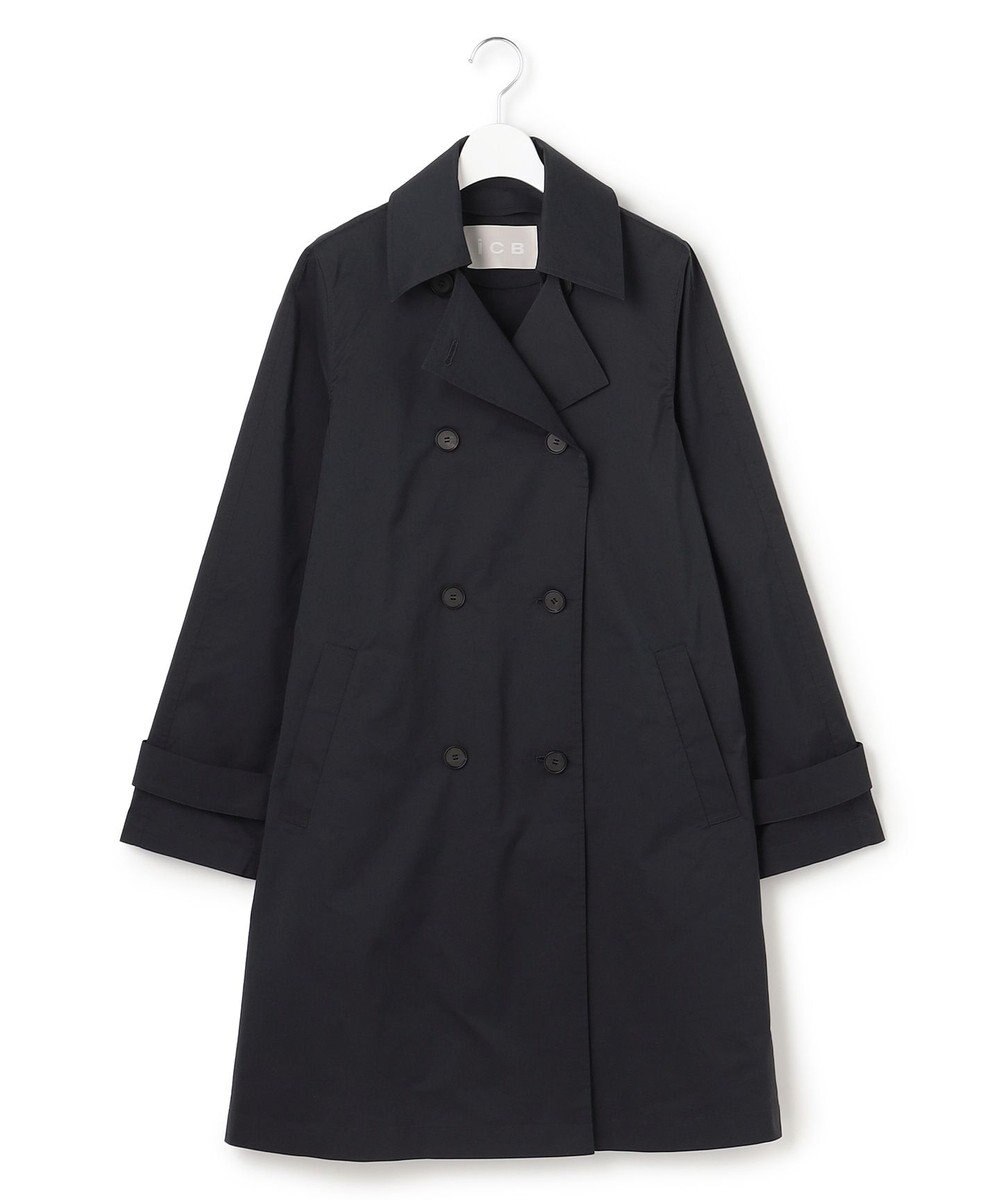 ICB 【2WAY仕様】メモリーストレッチタフタ トレンチコート 