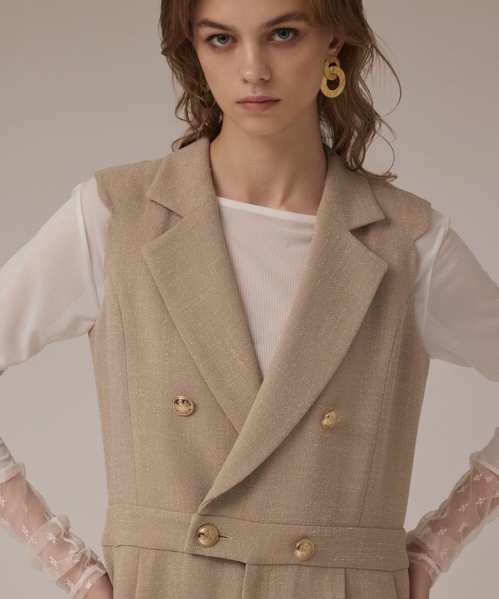 GRACE CONTINENTAL ツイードテーラーサロペット 