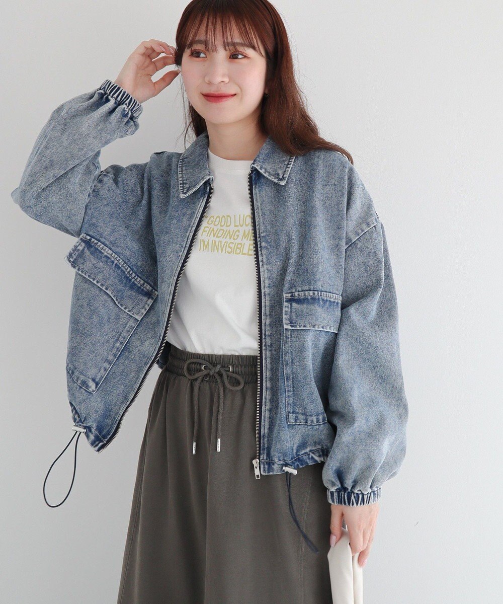 Green Parks ・ＥＬＥＮＣＡＲＥ　ＤＵＥ　デニムステンカラーブルゾ 