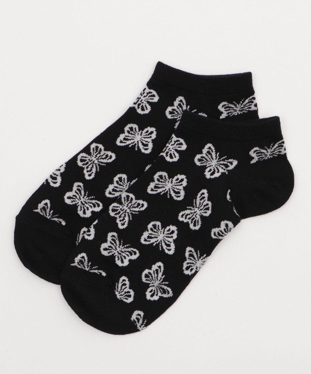 WEGO 総柄バタフライショートソックス 