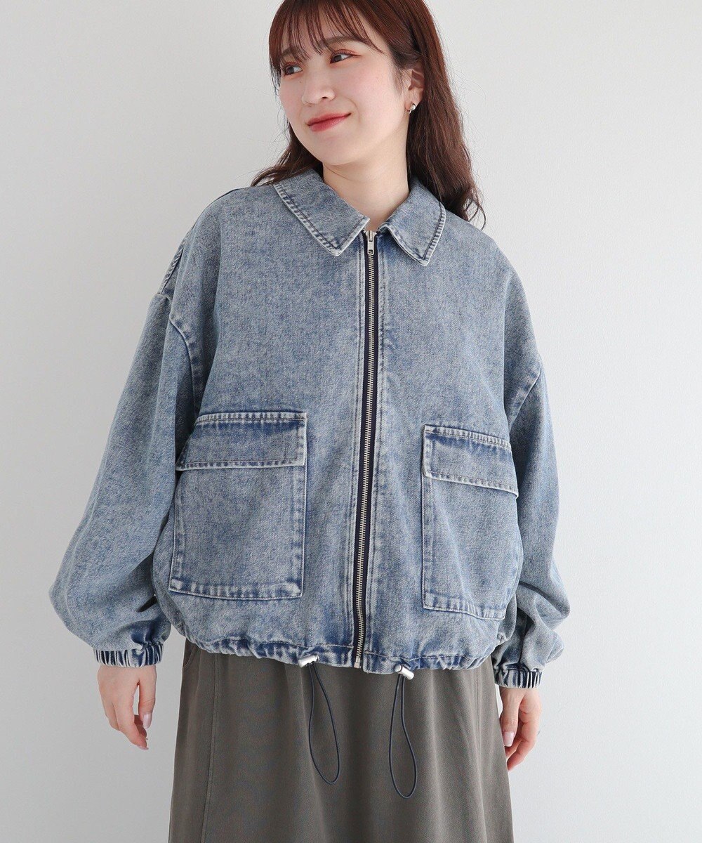 Green Parks ・ＥＬＥＮＣＡＲＥ　ＤＵＥ　デニムステンカラーブルゾ 