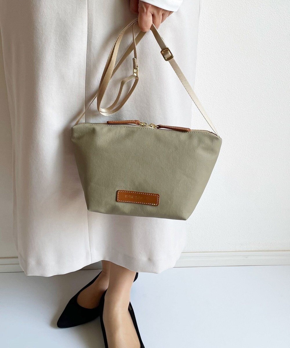 Hekhèr Le Style de Vie 新型追加【日本製 / 汚れにくい】PUコートコットンキャンバス×牛革付属 ショルダーバッグ 
