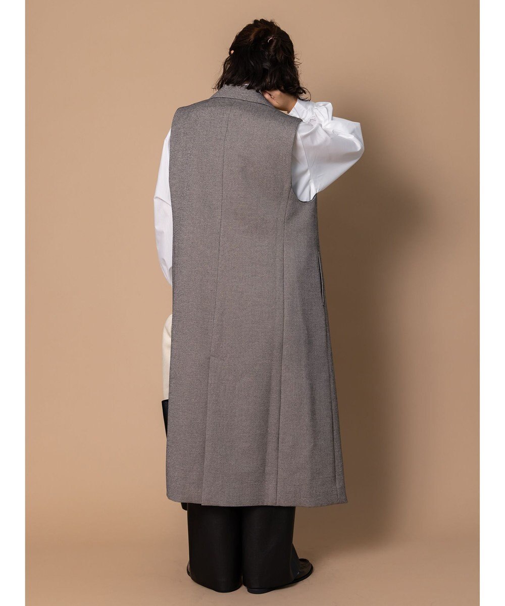 Te chichi 【泉 里香さん着用・Oggi.jp10/23掲載】ツイードロングジレ（セットアップ可） 