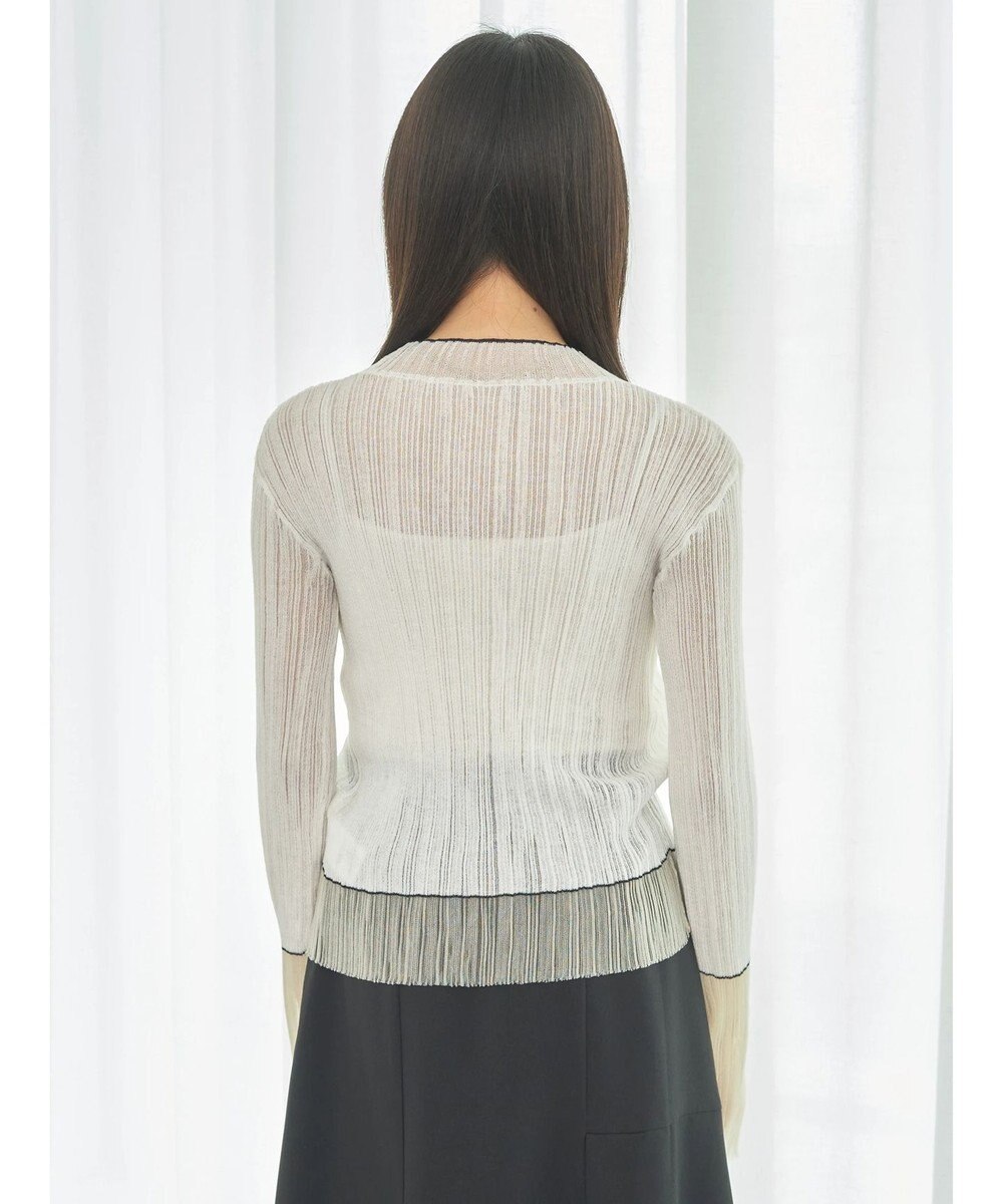 earth music&ecology シアー配色リブプルオーバー 