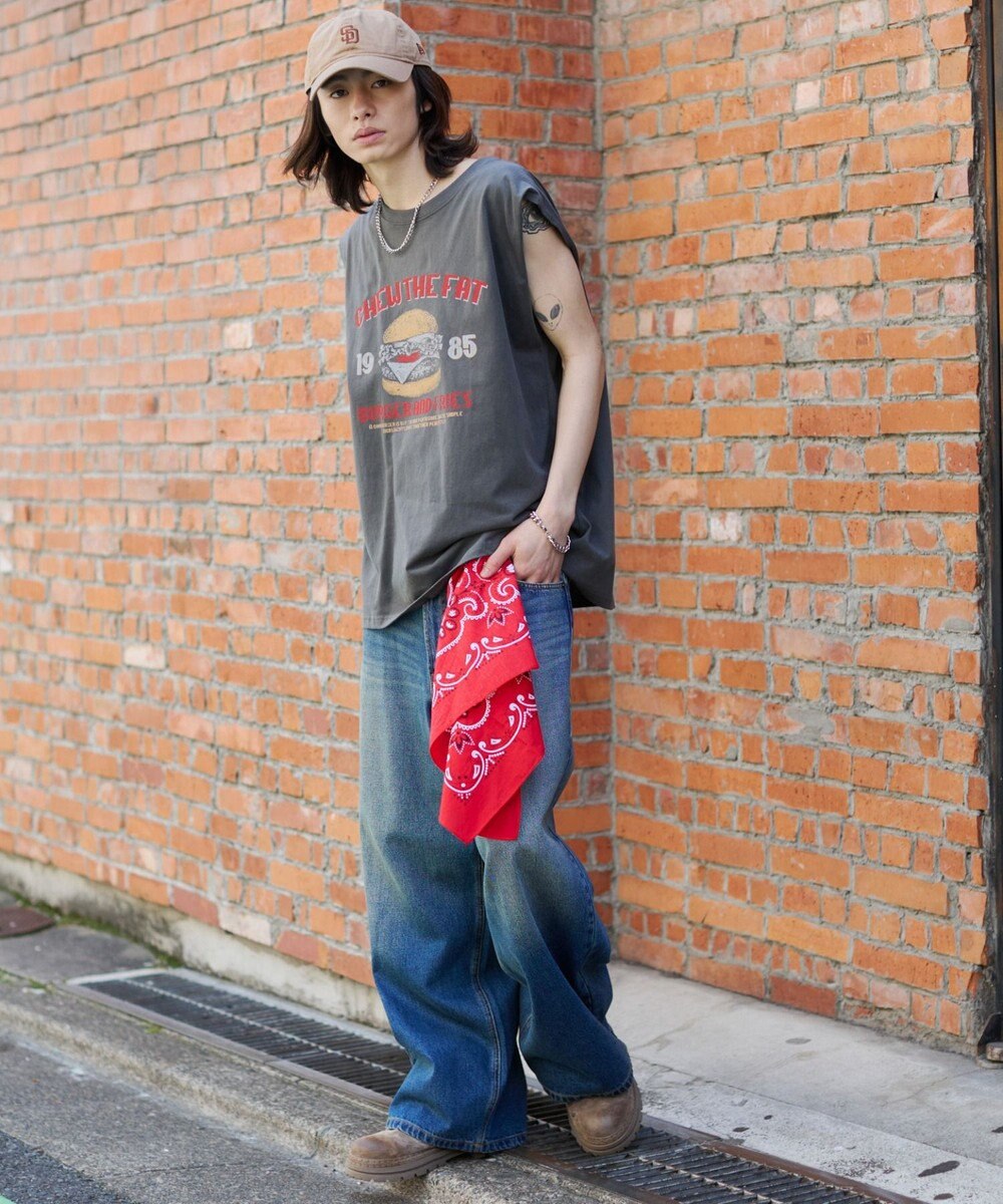 WEGO 【ユニセックス着用ITEM/MLサイズ展開】グラフィックBIGノースリーブ 