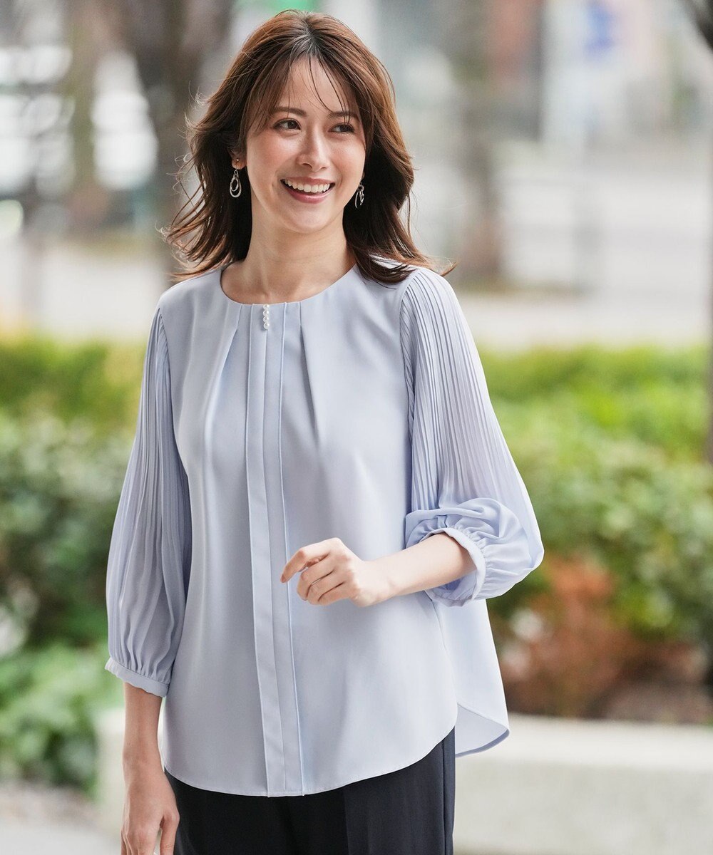 ANY SIS プリーツスリーブ ブラウス 