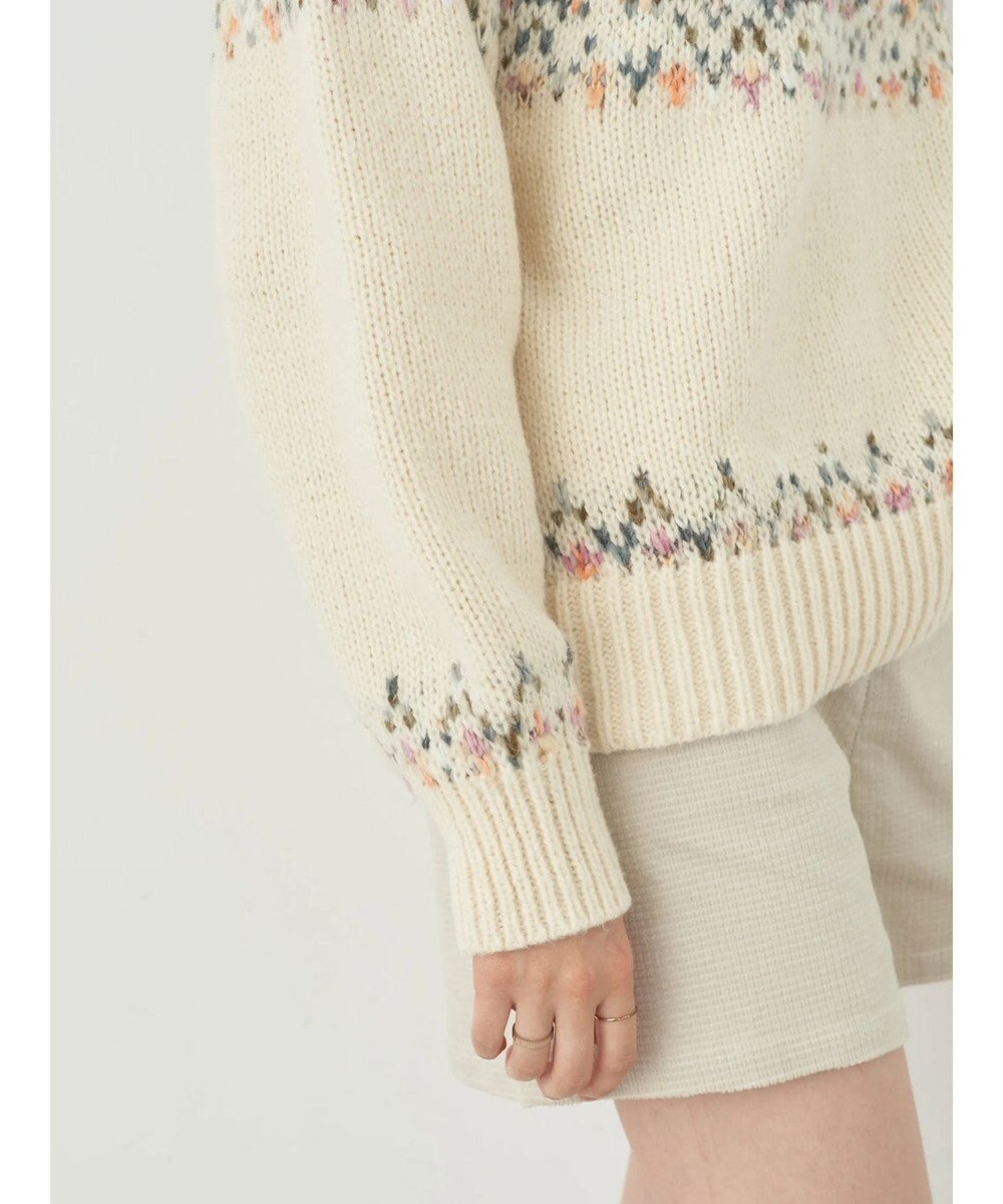 earth music&ecology スラブヤーンノルディックプルオーバー 