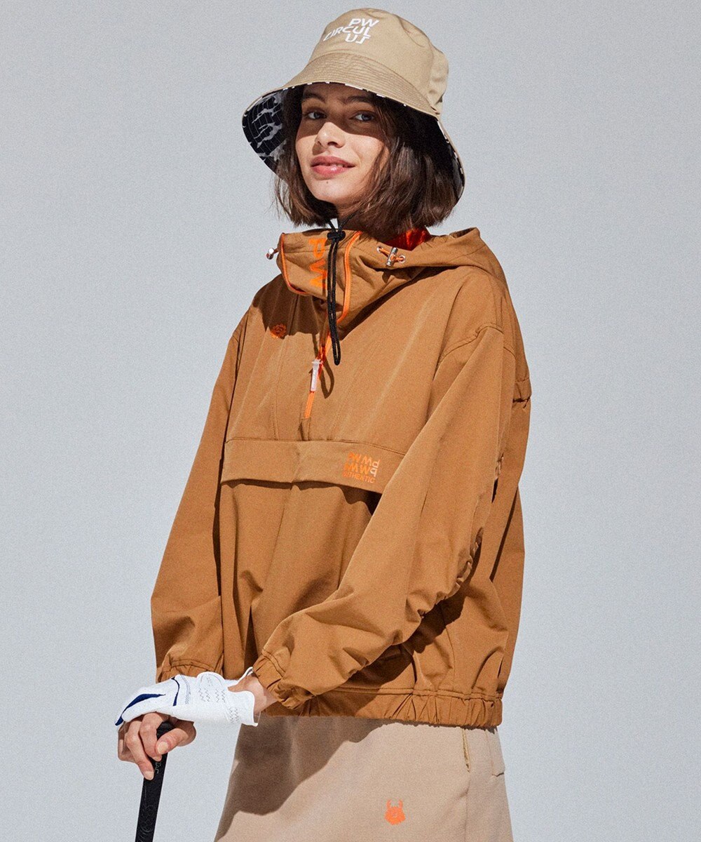 PW CIRCULUS 【 伸縮性あり 】【WOMEN】シャーリングアノラック ブルゾン 