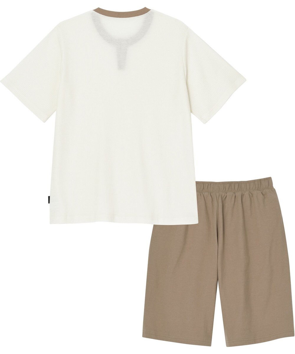 WACOAL MEN WEB限定　ルームウェア　半袖　ひざ上丈　綿混（本体）　前閉じ　/ブロス　GH3300 