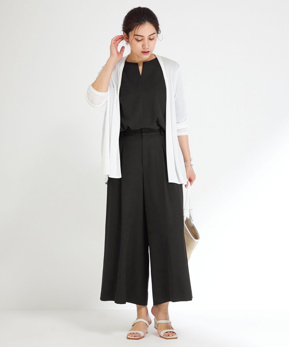 23区 L 【Lサイズ限定/洗える】ハイストレッチツイル ブラウス 