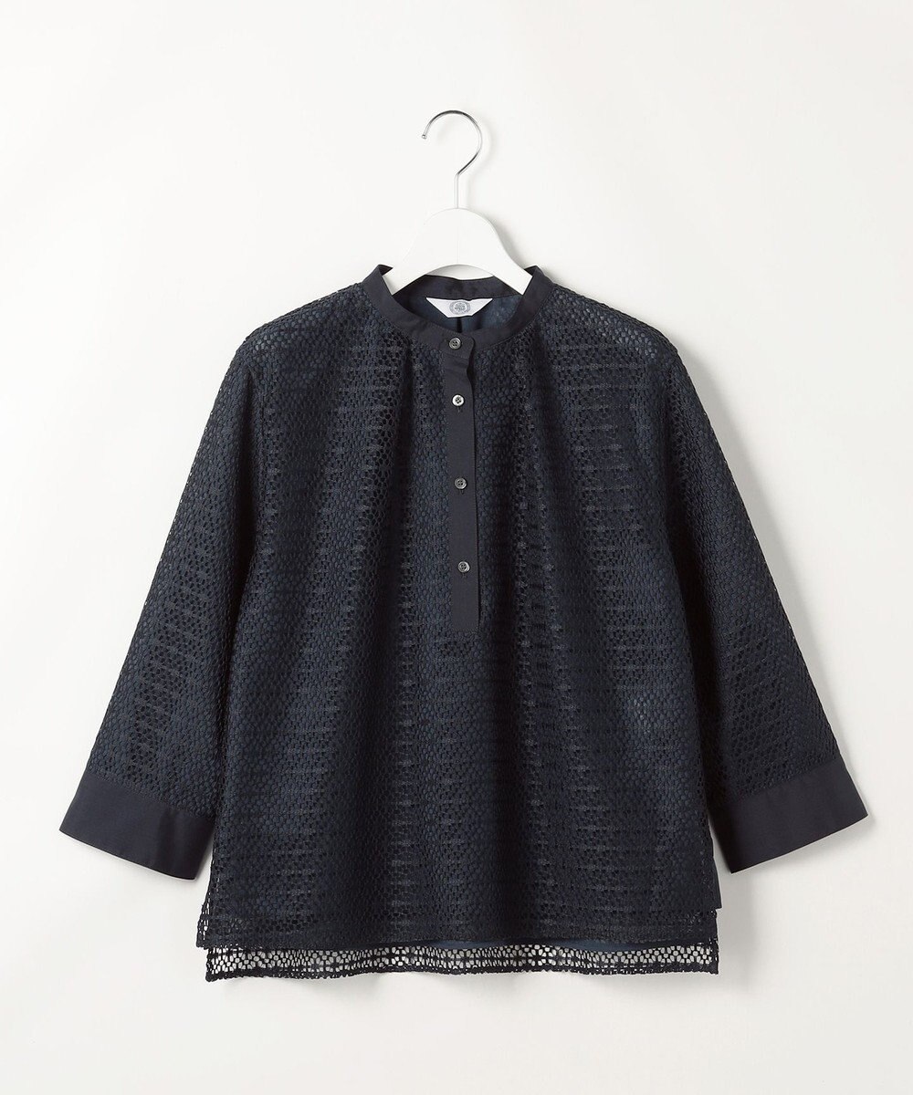 J.PRESS LADIES レースジャージー バンドカラー カットソー 