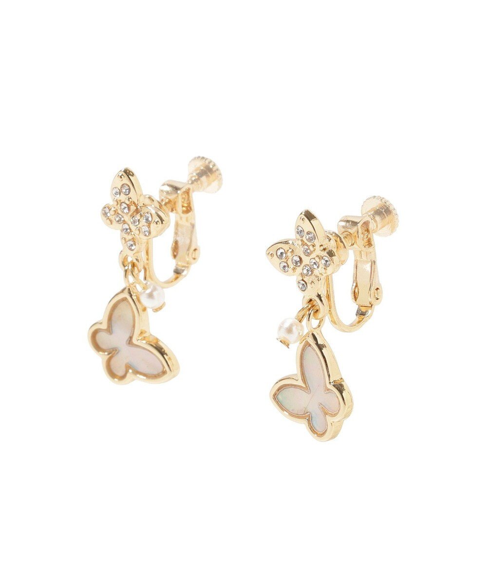 Maison de FLEUR バタフライシェルイヤリング 