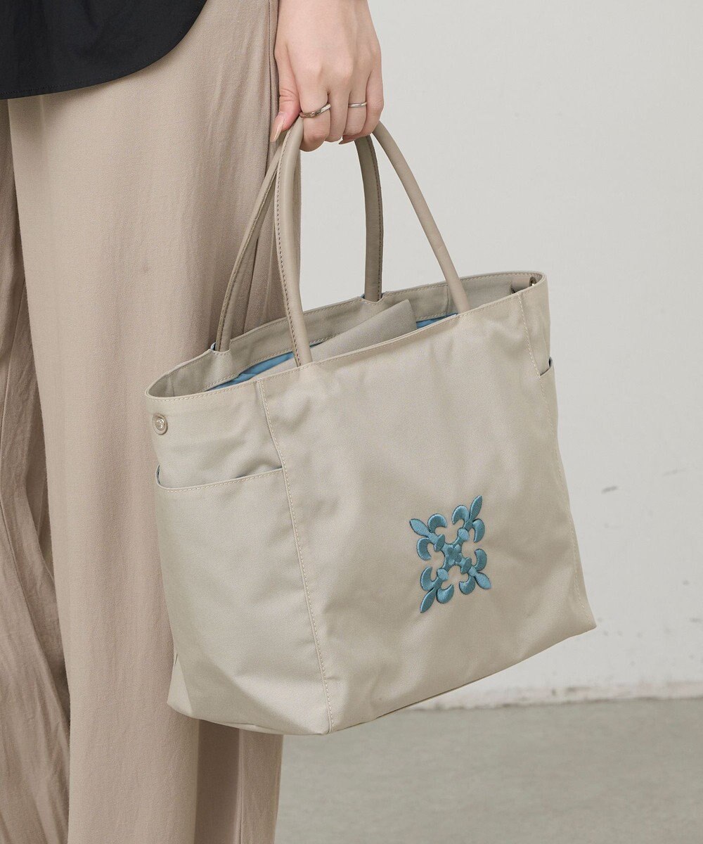 russet 【モノグラム刺繍】コーデュラナイロントートバッグ（CE-1776） 