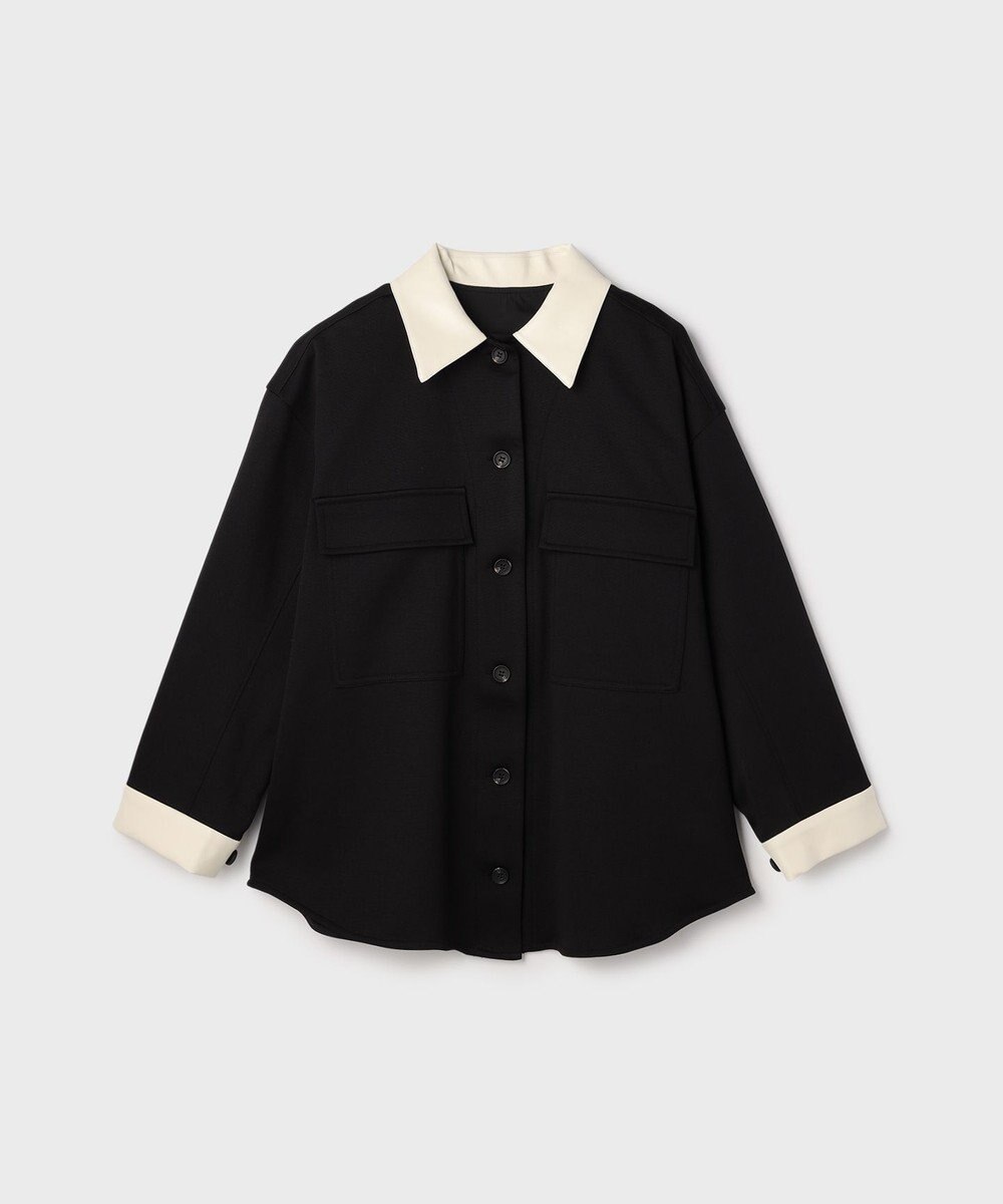 GRACE CONTINENTAL レザーカットシャツ 