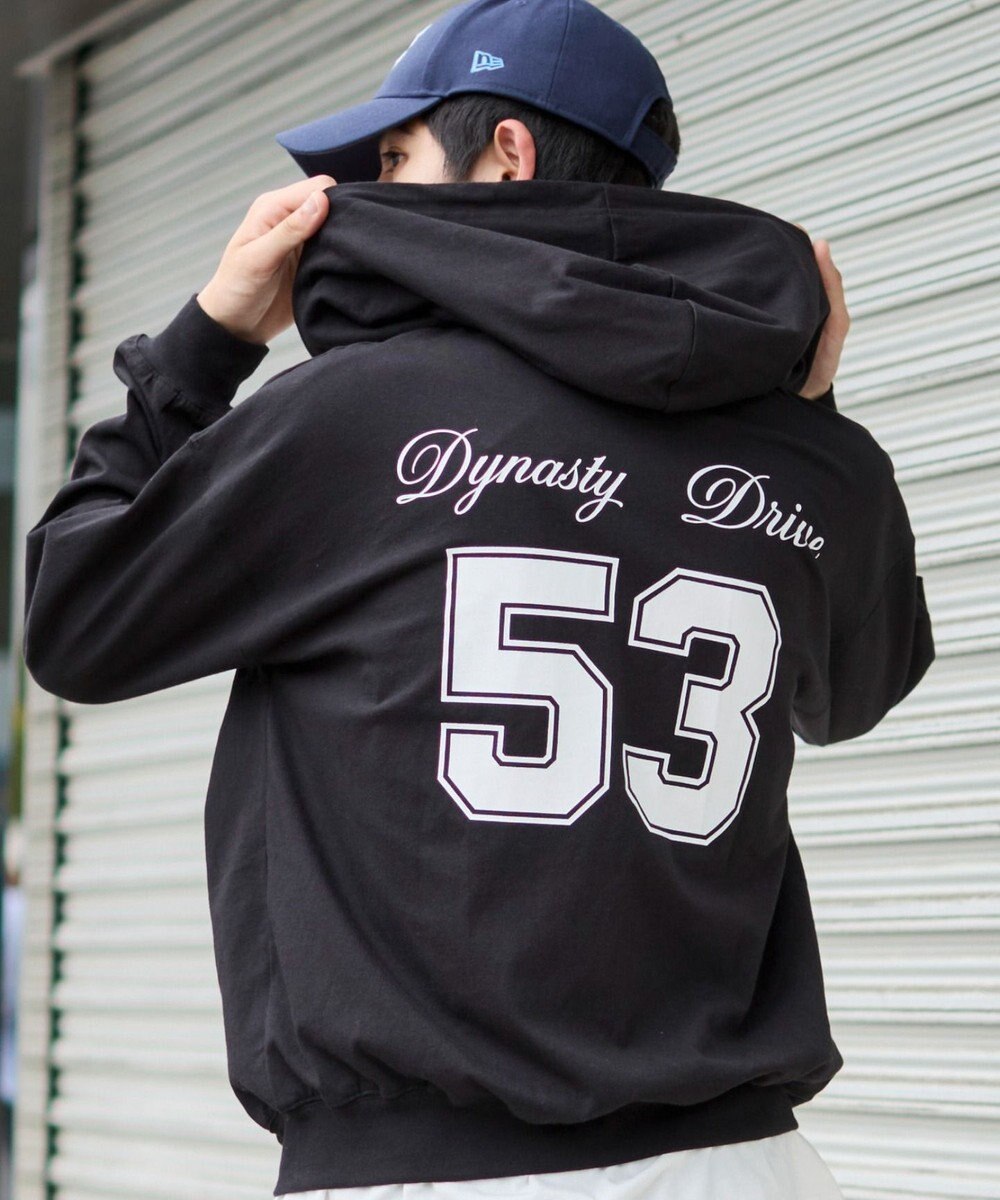 WEGO 【ユニセックスITEM/MLサイズ展開】ナンバリングカットZIPパーカー 