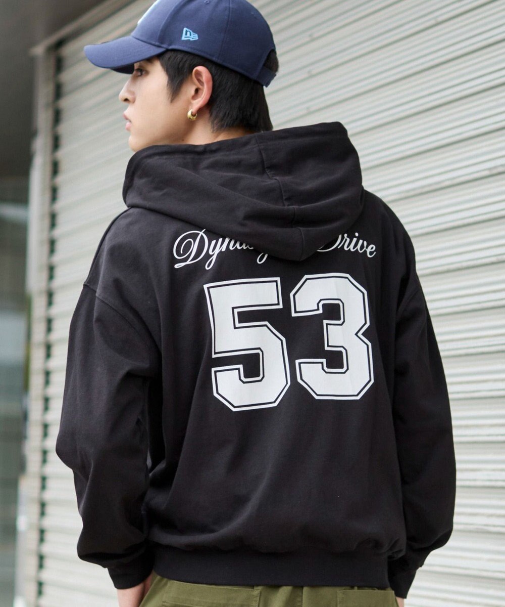 WEGO 【ユニセックスITEM/MLサイズ展開】ナンバリングカットZIPパーカー 