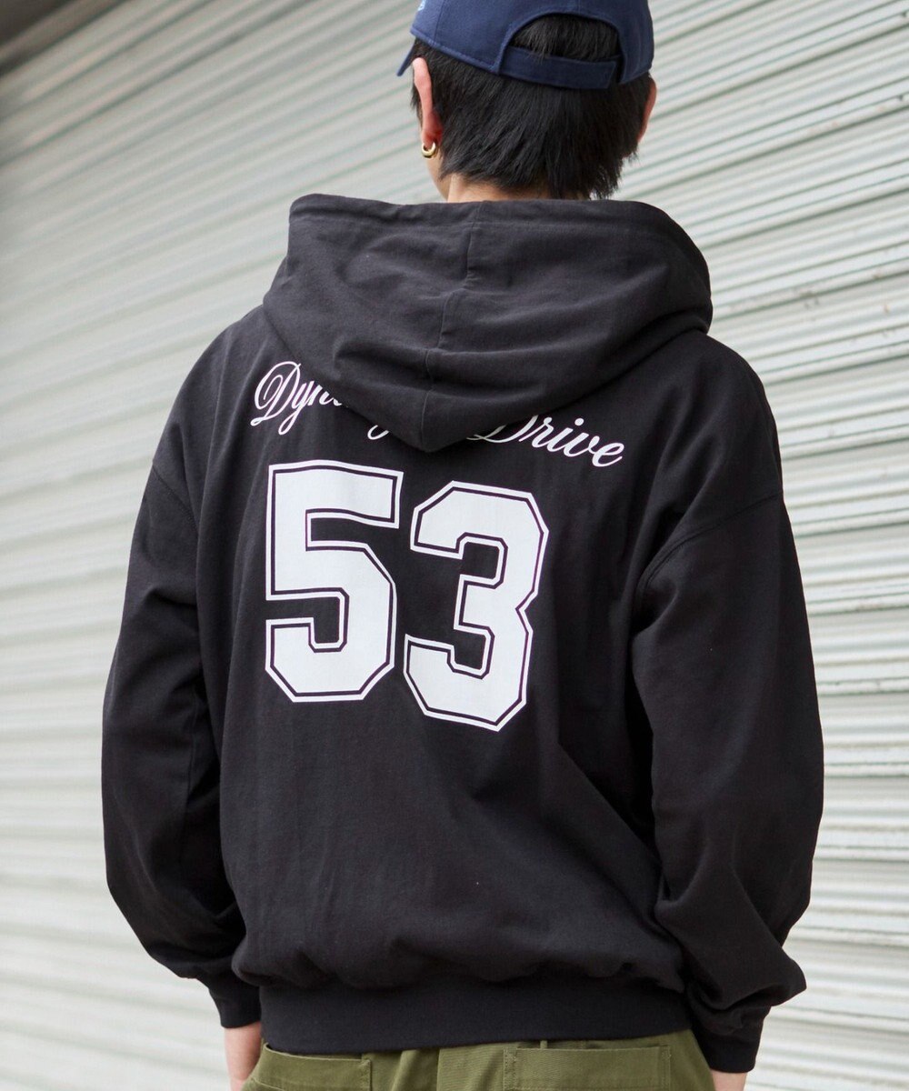 WEGO 【ユニセックスITEM/MLサイズ展開】ナンバリングカットZIPパーカー 