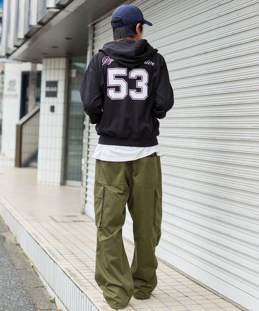 WEGO 【ユニセックスITEM/MLサイズ展開】ナンバリングカットZIPパーカー 