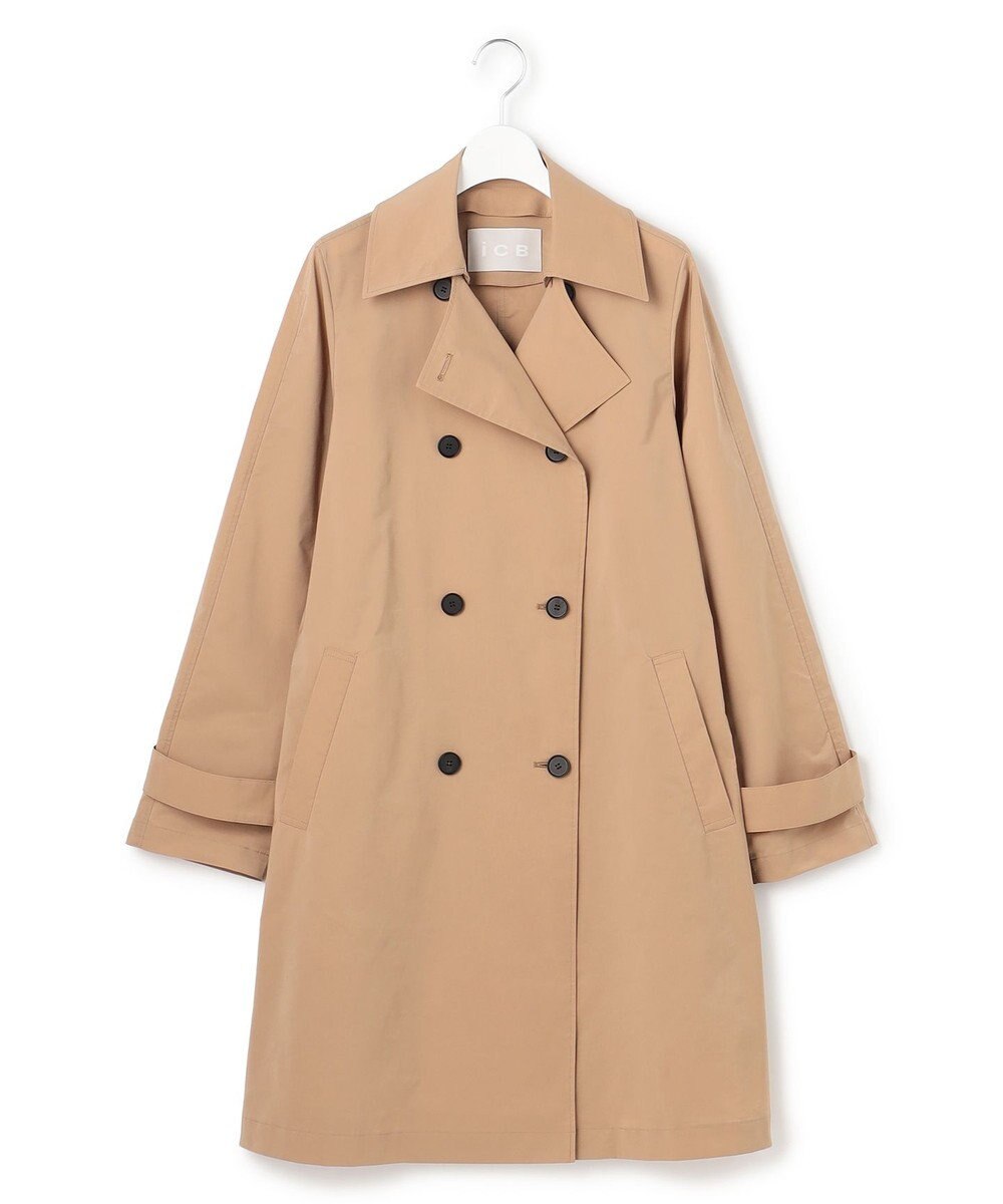 ICB 【2WAY仕様】メモリーストレッチタフタ トレンチコート 