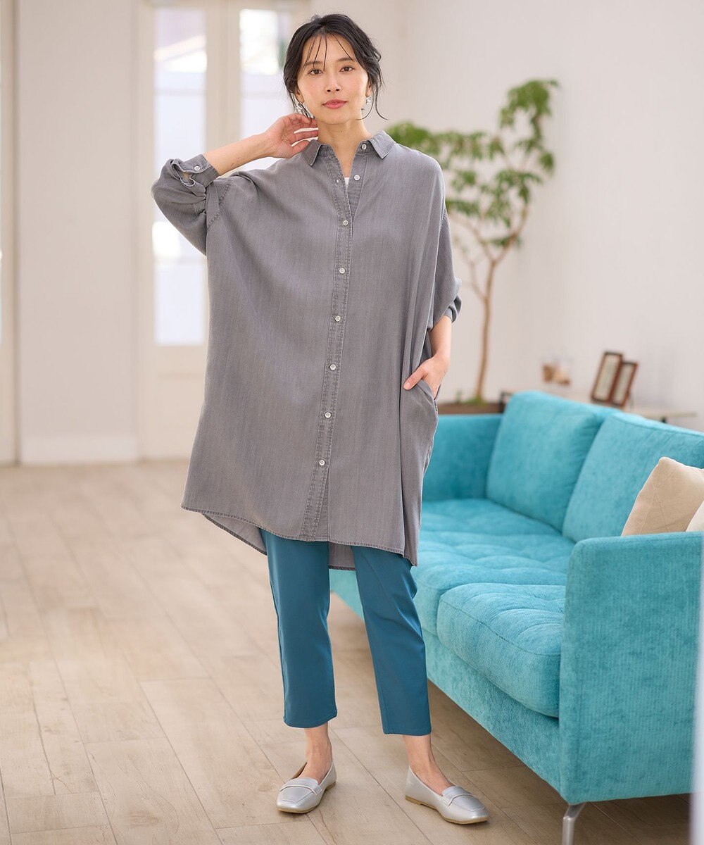 ANY 【手洗い可能】ウォッシャブルデニムシャツ 