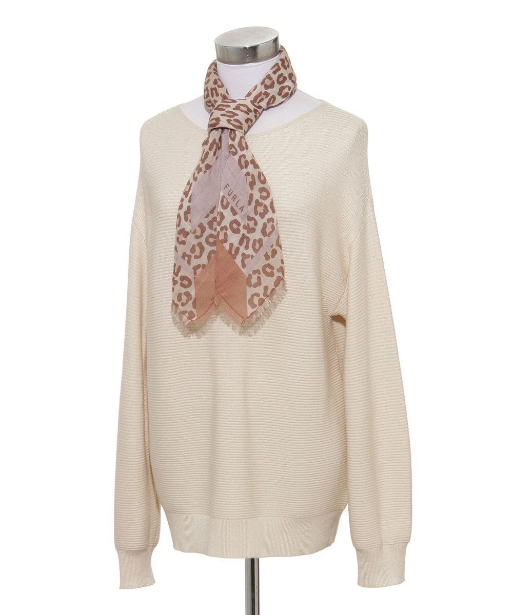 MOONBAT FURLA(フルラ）レオパードウールスカーフ 80×80㎝ 